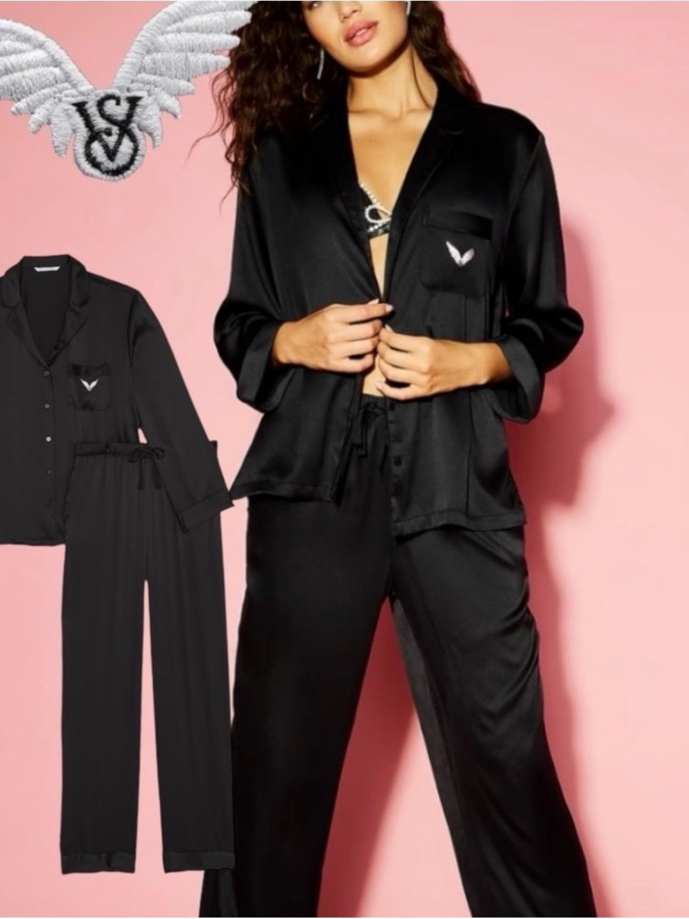 Victoria’s Secret Angel Wing Pajama Set 🖤